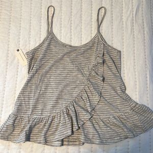 Anthropologie flutter peplum tank top